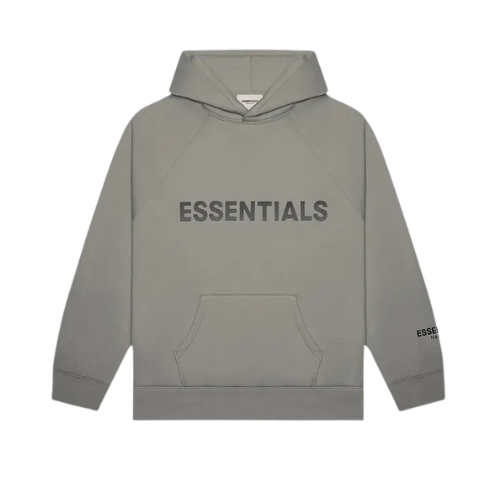 Fear of God Essentials FW20 Hoodie Applikation Zement
