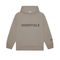 Fear of God Essentials FW20 Hoodie Applique Taupe