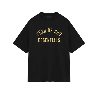 Fear of God Essentials FW24 Black Yellow T-shirt