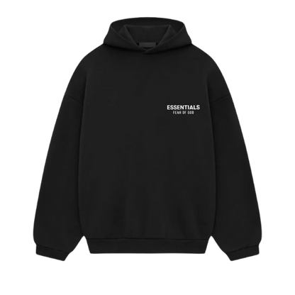 Fear of God Essentials FW24 Black White Hoodie