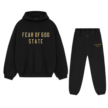 Fear of God Essentials FW24 Black Yellow State Full set