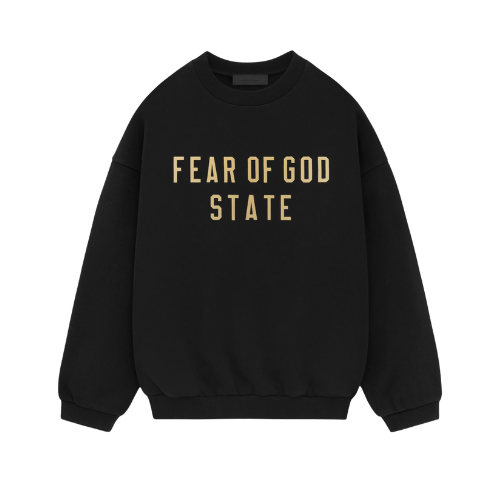 Fear of God Essentials FW24 Schwarz-Gelber State Pullover