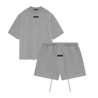 Fear of God Essentials Dark Heather Oatmeal Summer set