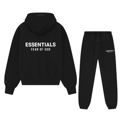 Fear of God Essentials SS25 Jet Black Komplettset