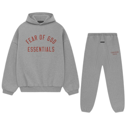 Fear of God Essentials FW24 Dunkelgrau meliert Komplettset