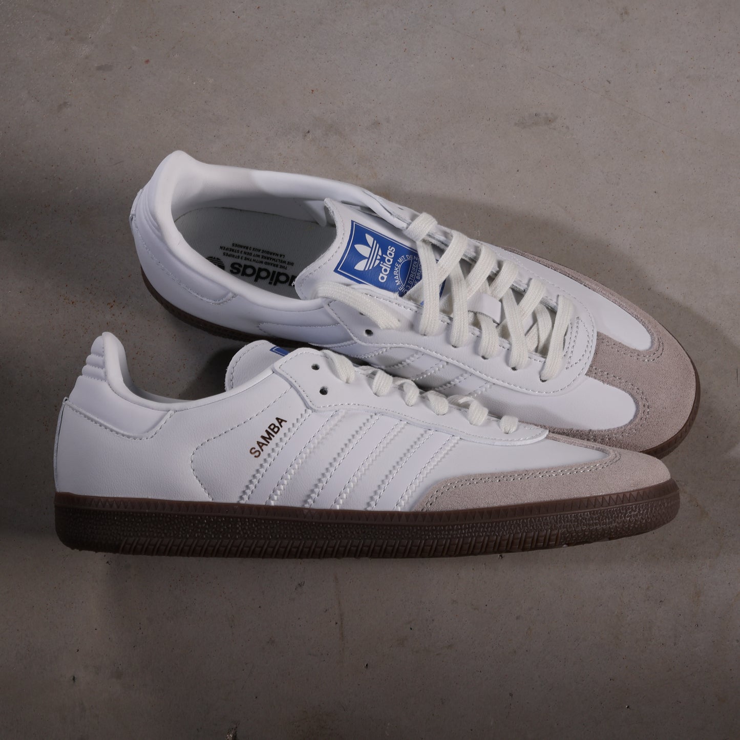 Adidas Samba Cloud White Blue Gum