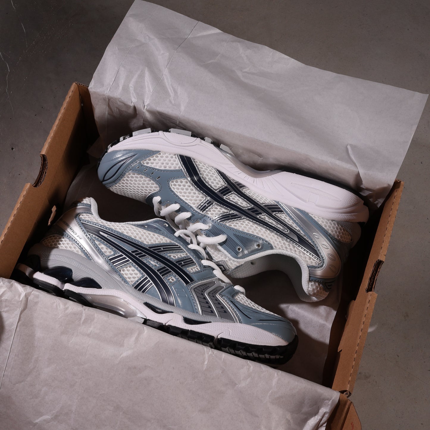 ASICS Gel-Kayano 14 Weiß Fjordgrau