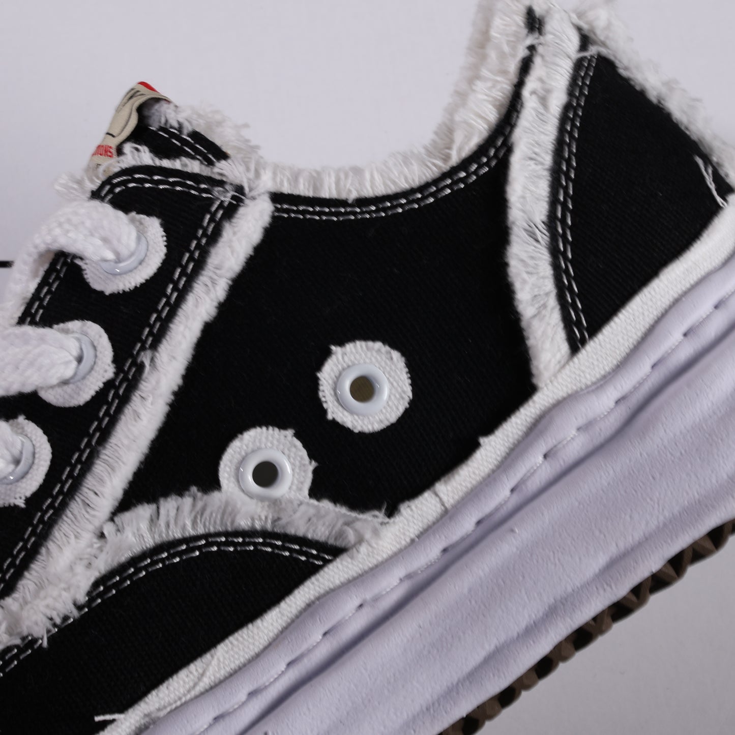 Maison Mihara Yasuhiro Peterson OG Sole Canvas Low Frayed Black (SALE)