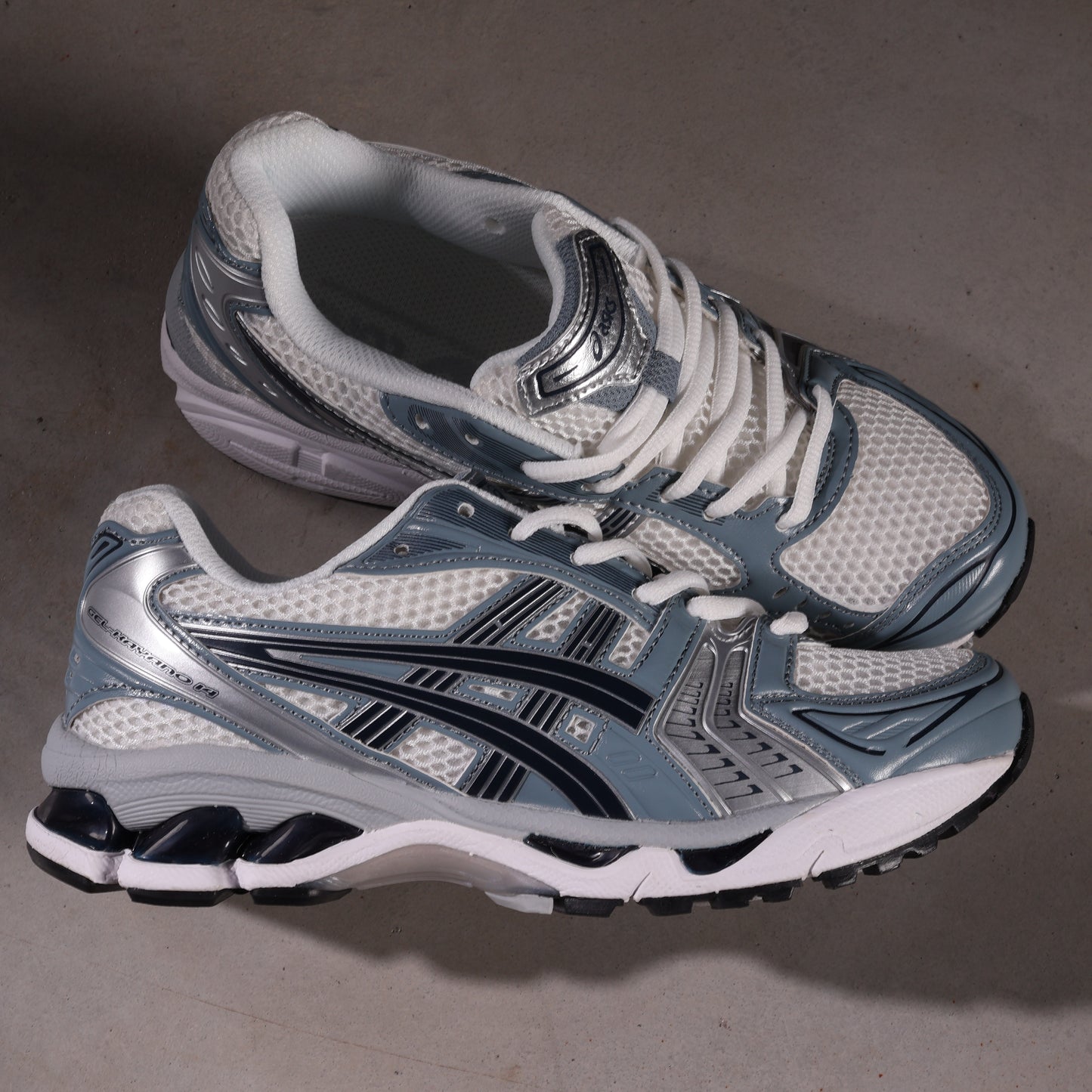 ASICS Gel-Kayano 14 Weiß Fjordgrau