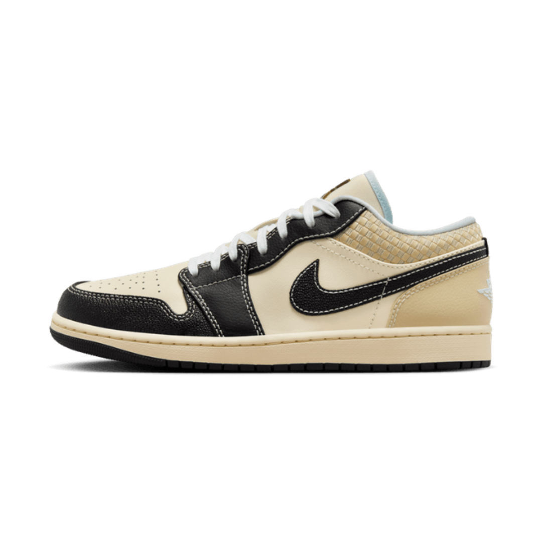 Jordan 1 Low SE Kokosmilch Schwarzer Musselin