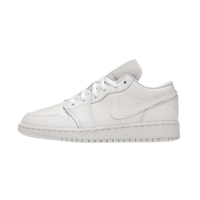 Jordan 1 Low Triple White Tumbled Leather