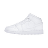 Air Jordan 1 Mid Triple White Tumbled Leather