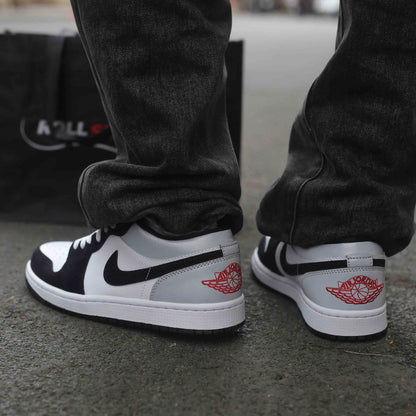 Jordan 1 Low SE White Fire Red Black Matte Silver