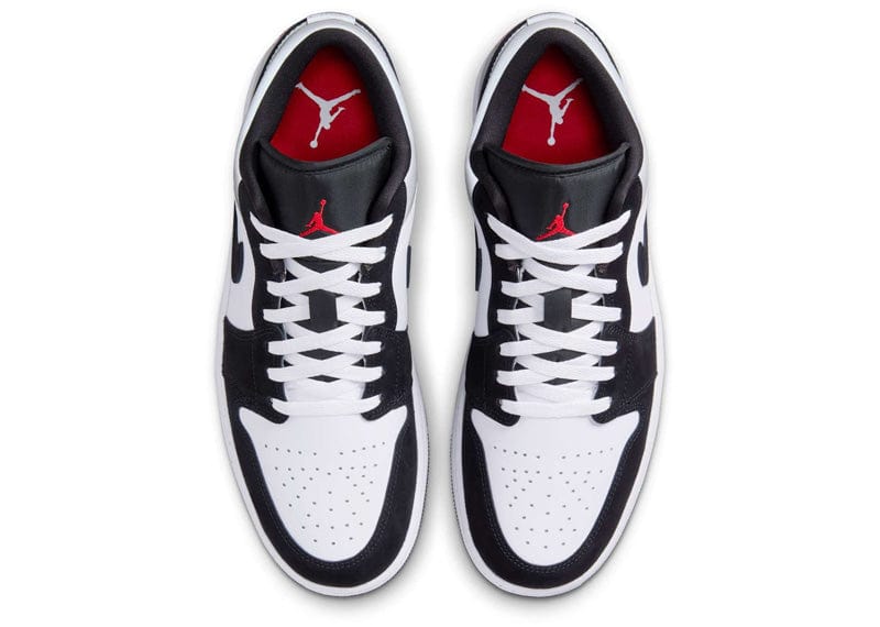 Jordan 1 Low SE Weiß Feuerrot Schwarz Matt Silber