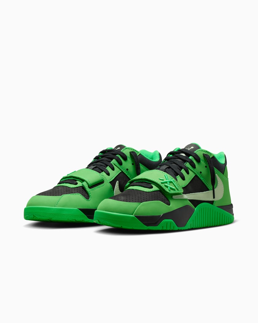 Jordan CJ1 T-Rexx Travis Scott Green Spark detail 3