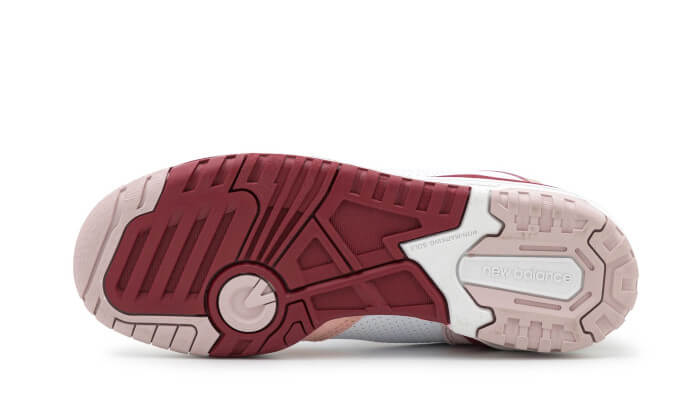 New Balance 550 Weiß Scharlachrot Rosa