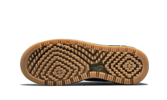 Nike Air Force 1 Low Luxe Schwarzer Gummi