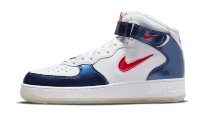 Nike Air Force 1 Mid Universitätsrot Mitternachtsblau
