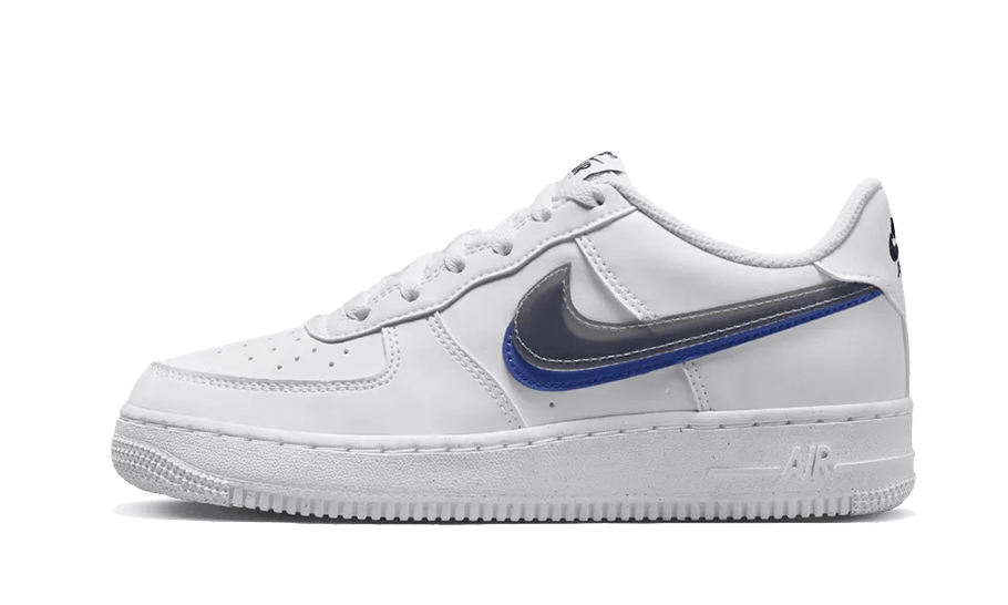 Nike Air Force 1 Low Impact Next Nature Doppel-Swoosh Weiß Schwarz Blau