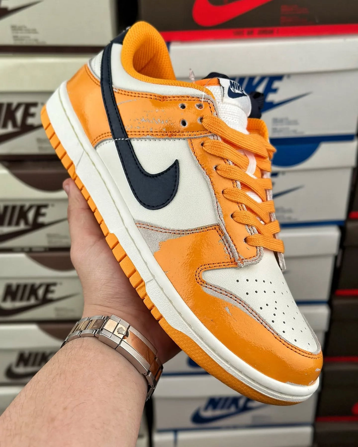 Abnutzung des Nike Dunk Low