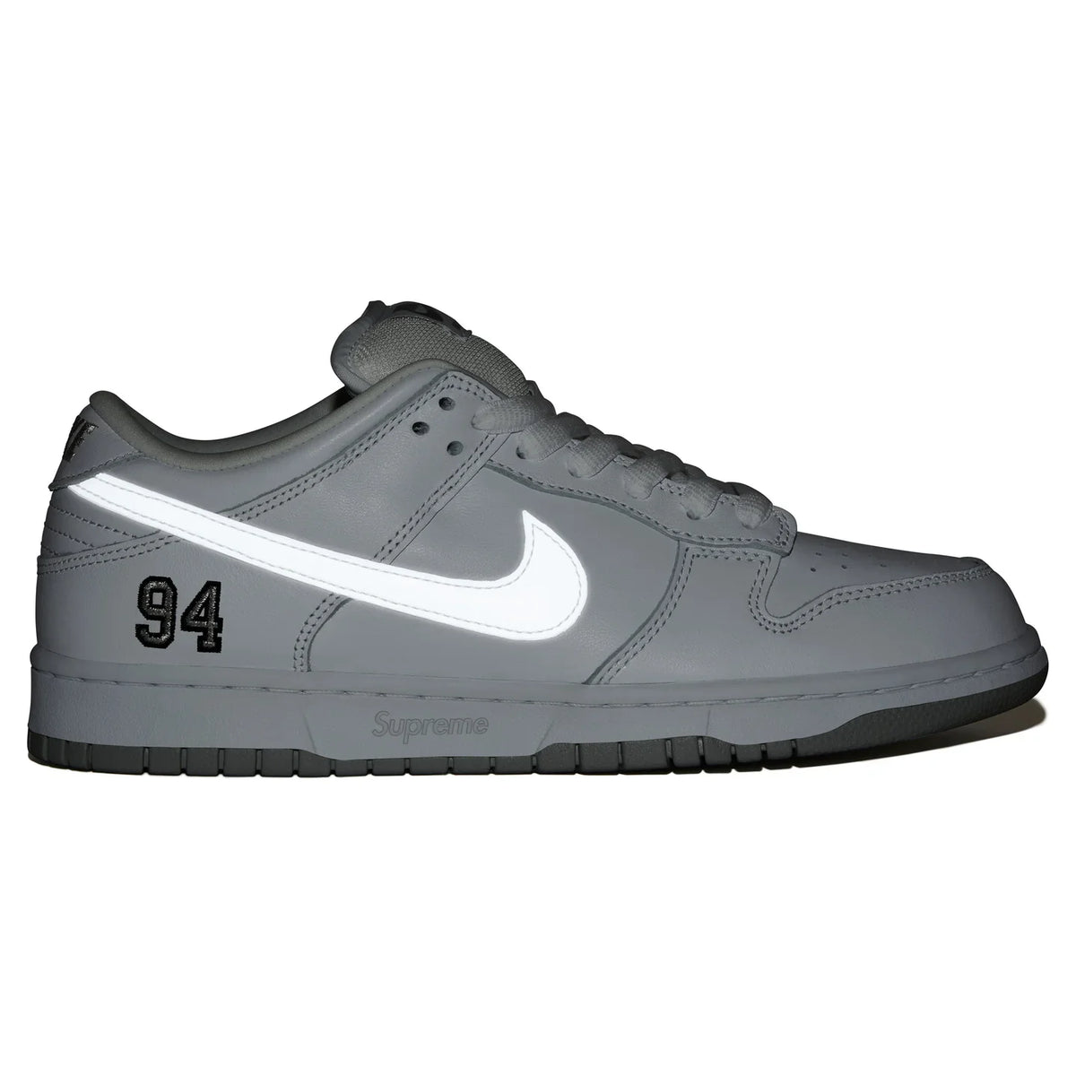 Nike SB Dunk Low Supreme 94 Weiß Metallic Silber (SALE)