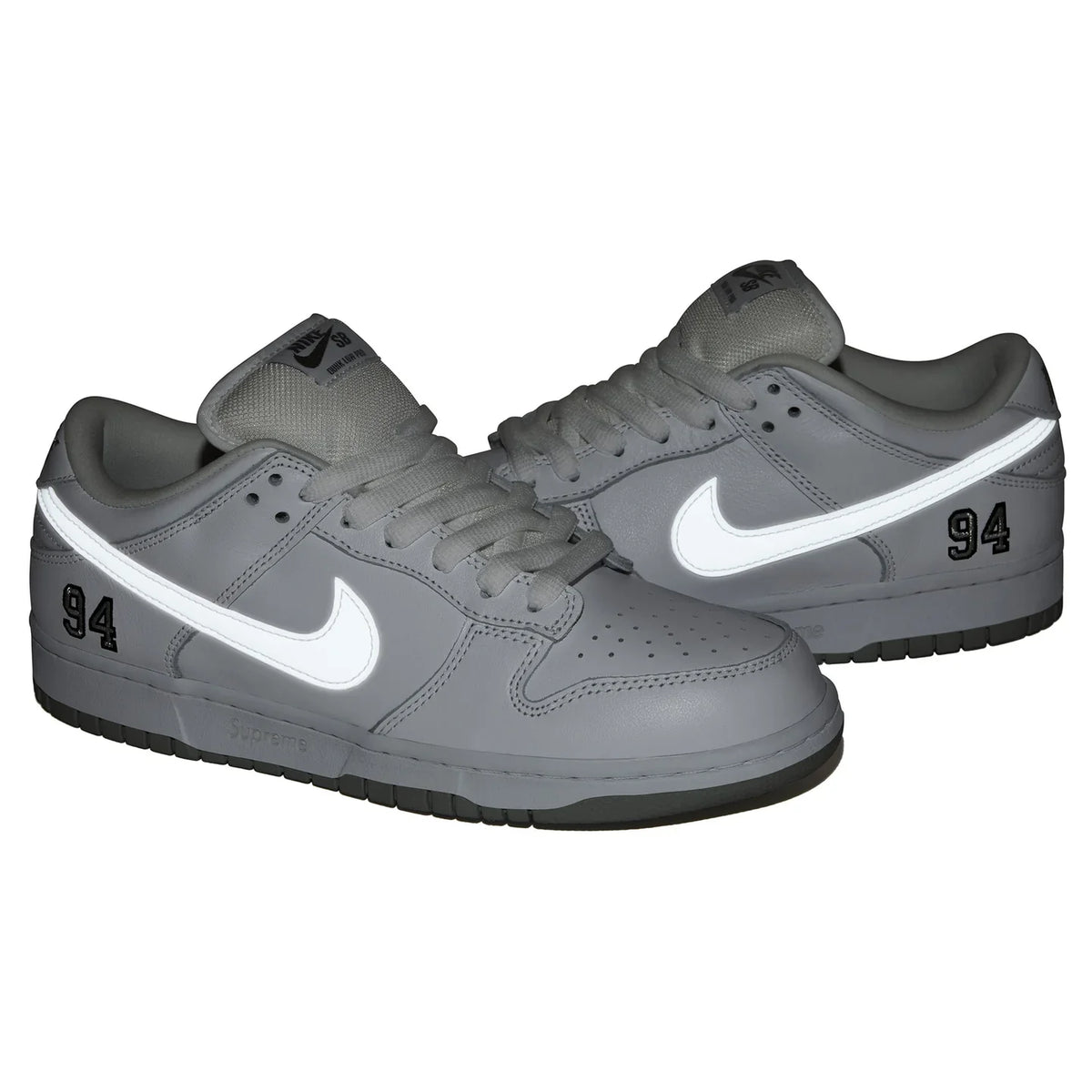 Nike SB Dunk Low Supreme 94 Weiß Metallic Silber (SALE)