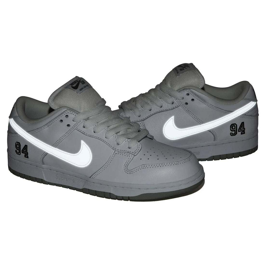 Nike SB Dunk Low Supreme 94 White Metallic Silver (SALE)