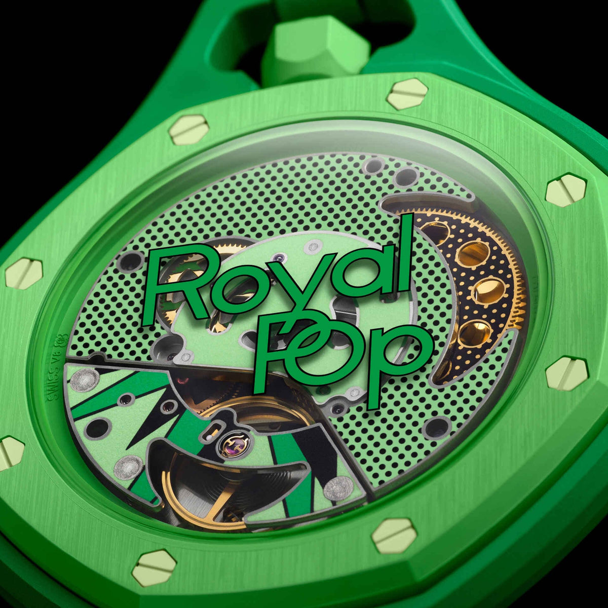 Swatch x Audemars Piguet Bioceramic Royal Pop Green Eight detail 5