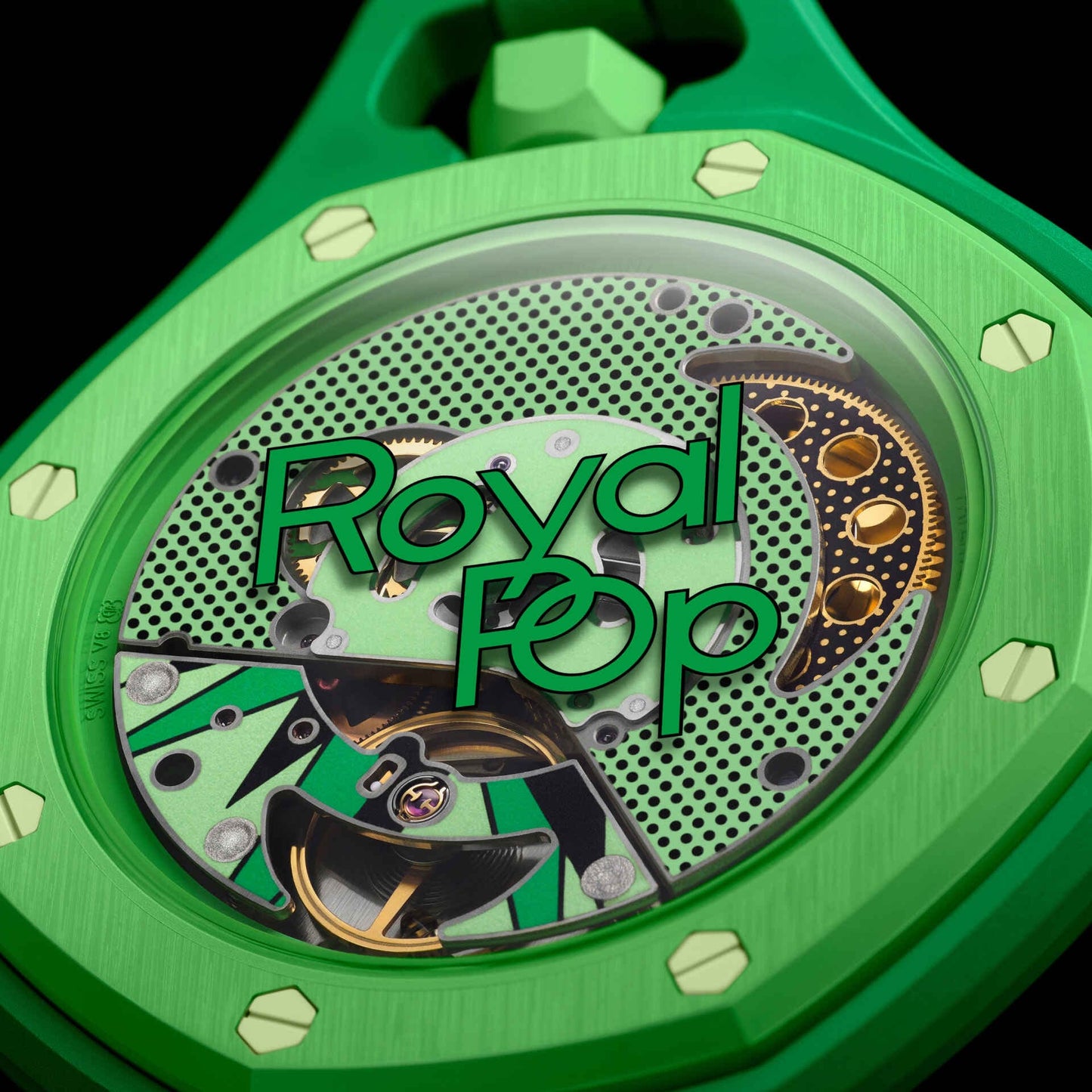 Swatch x Audemars Piguet Bioceramic Royal Pop Green Eight detail 5
