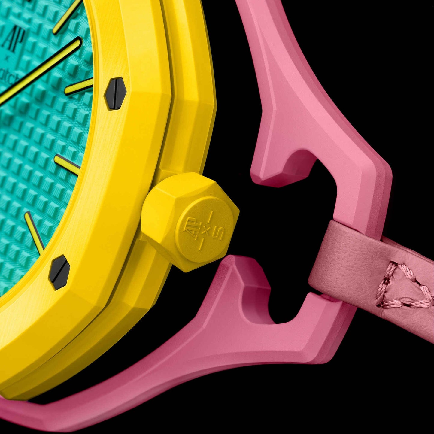 Swatch x Audemars Piguet Bioceramic Royal Pop Savonnette Otg Roz detail 5
