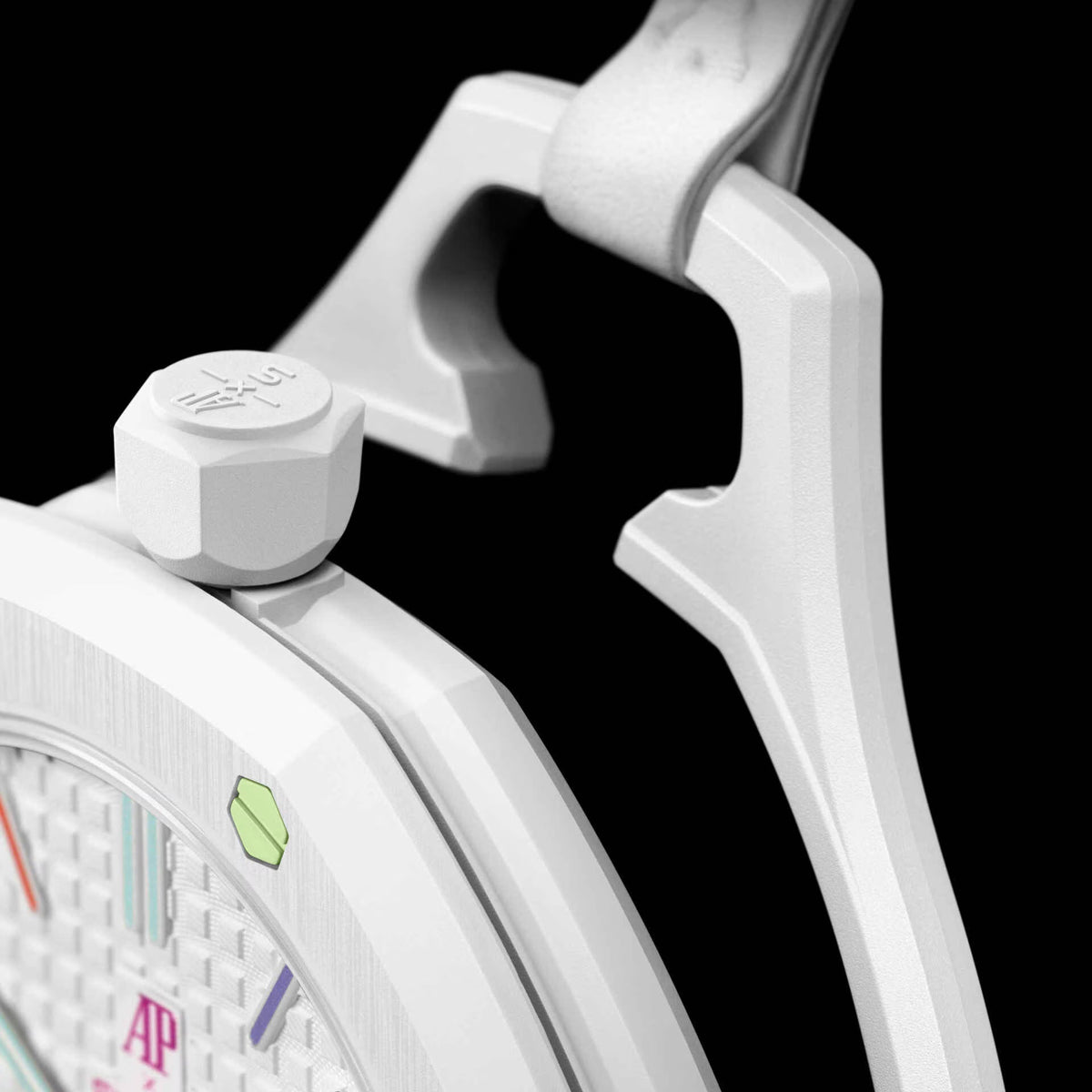 Swatch x Audemars Piguet Bioceramic Royal Pop Huit Blanc detail 5