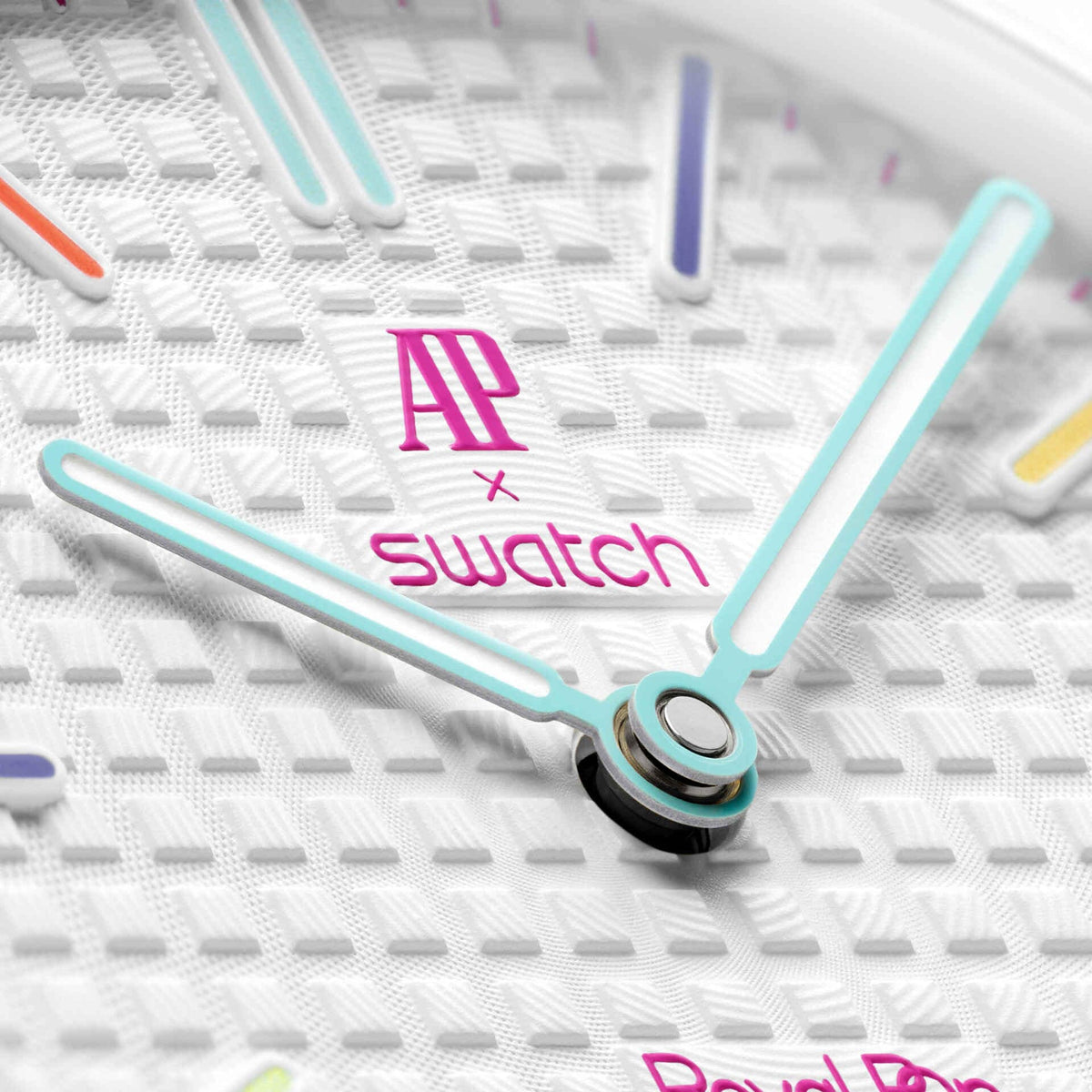 Swatch x Audemars Piguet Bioceramic Royal Pop Huit Blanc detail 7