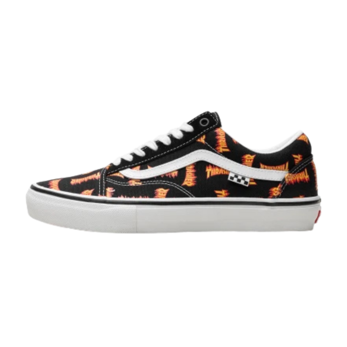Vans Old Skool Thrasher All Over Flame Logo zijkant