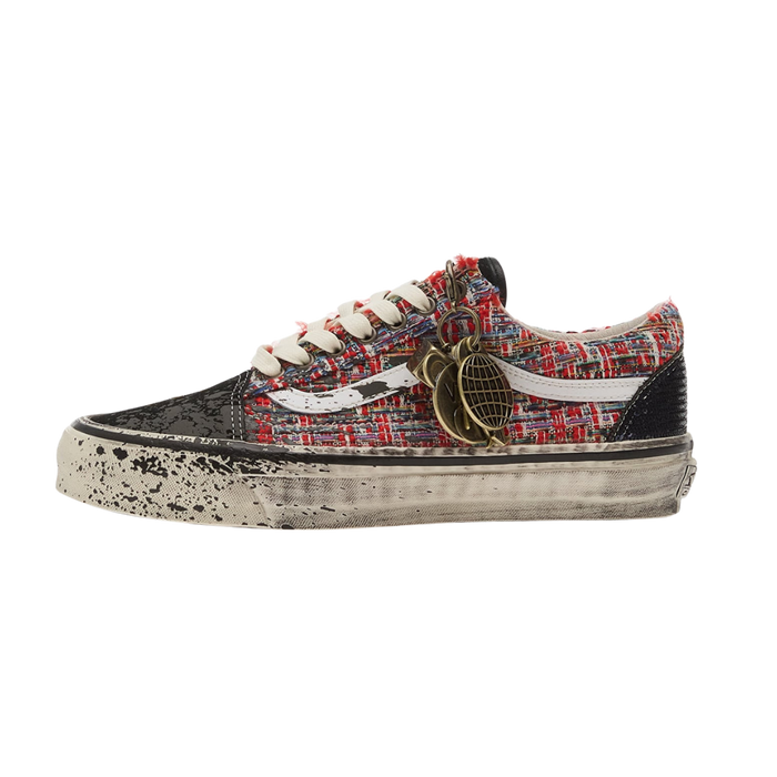Vans Premium Old Skool Charms Red Black zijkant