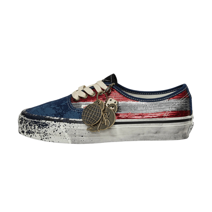 Vans Premium Authentic La Habana Red Navy zijkant