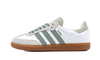 Adidas Samba OG  Cloud White Silver Green