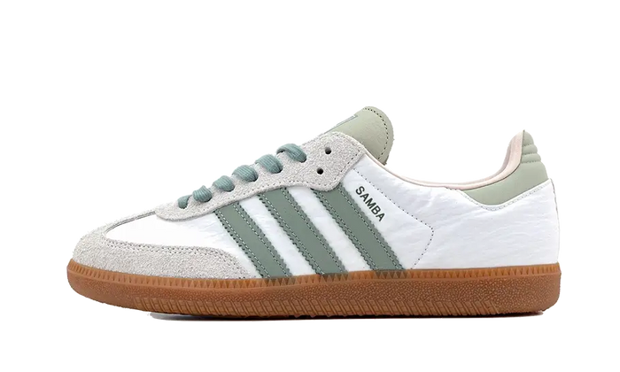 Adidas Samba OG  Cloud White Silver Green