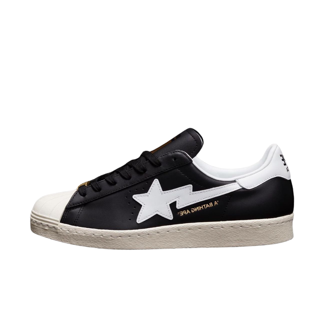 adidas Superstar 80s Bape Black White Gold (2022)