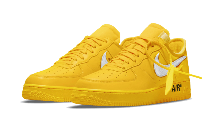 Nike Air Force 1 Low Off-White University Gold Metallic Silber