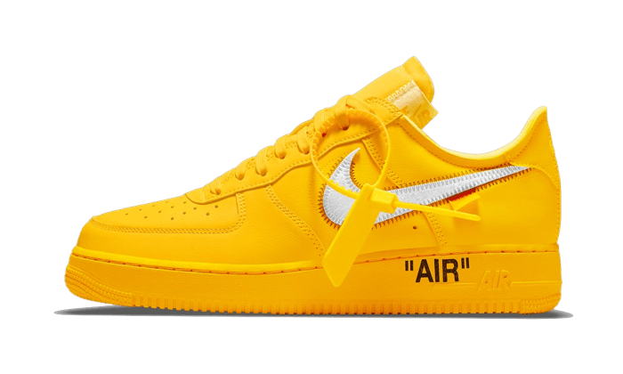 Nike Air Force 1 Low Off-White University Gold Metallic Silber