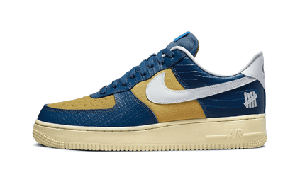 Nike Air Force 1 Low SP Undefeated 5 On It Blau Gelb Kroko