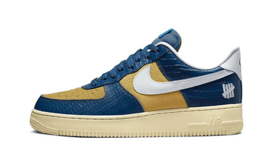 Nike Air Force 1 Low SP Undefeated 5 On It Blau Gelb Kroko