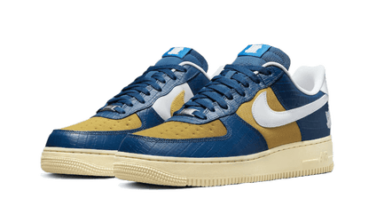 Nike Air Force 1 Low SP Undefeated 5 On It Blau Gelb Kroko
