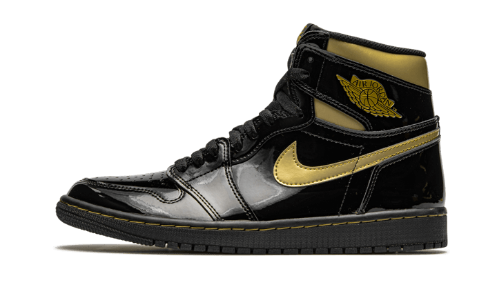 Air Jordan 1 High Schwarz Metallic Gold