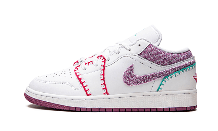 Air Jordan 1 Low Weiß Helles Bordeaux