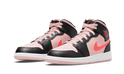 Air Jordan 1 Mid Black Pink Crimson
