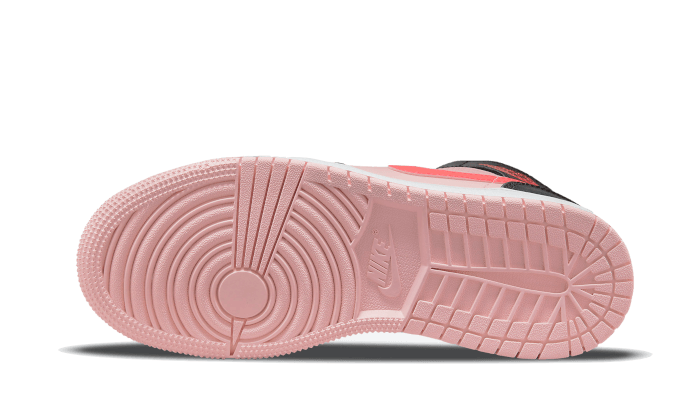 Air Jordan 1 Mid Schwarz Rosa Purpur