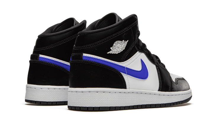 Air Jordan 1 Mid Schwarz Racer Blau Weiß