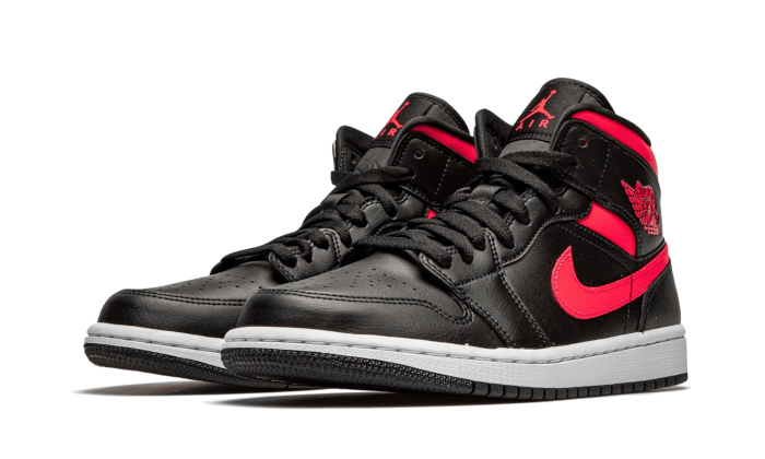 Air Jordan 1 Mid Schwarz Sirenenrot