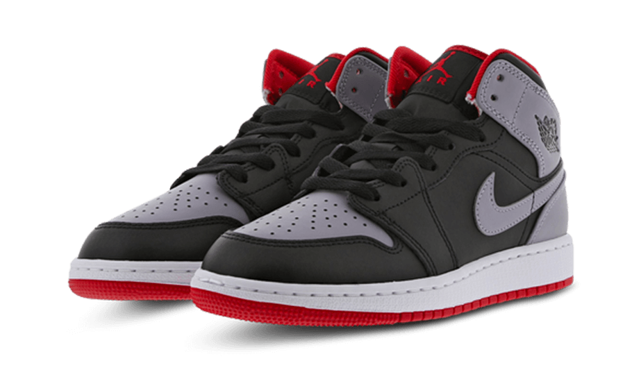 Air Jordan 1 Mid Cement Gray Red